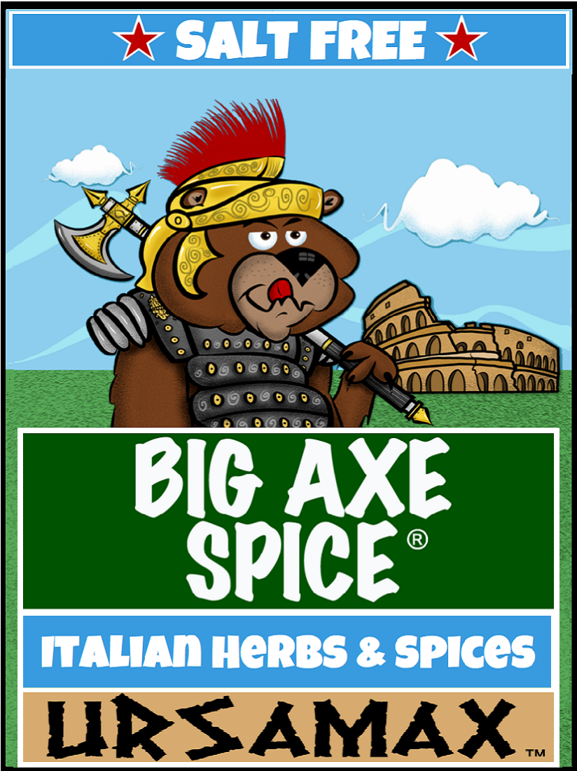 Small Spice Counter Size MILD UrsaMax Italian Salt-Free Seasoning 2.2 oz.