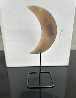 Slices Of Agate , Moon And Star On Stand