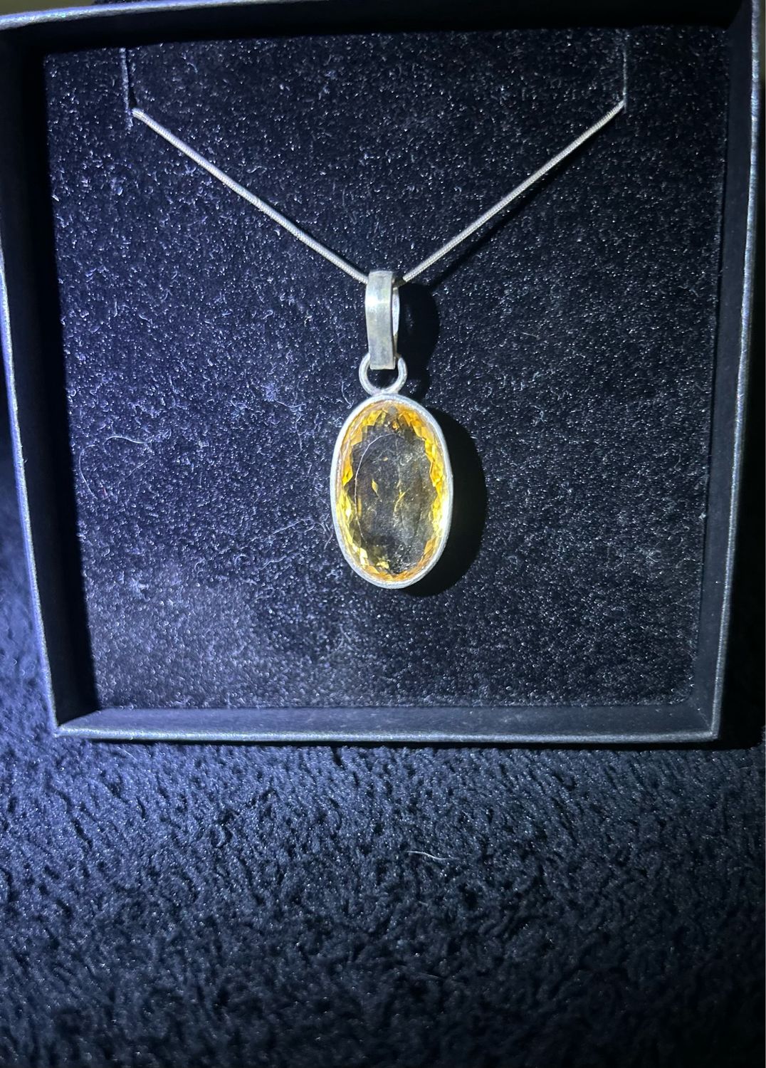 Citrine Sterling Silver Pendant