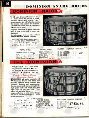 Premier Drum Catalog - 1937