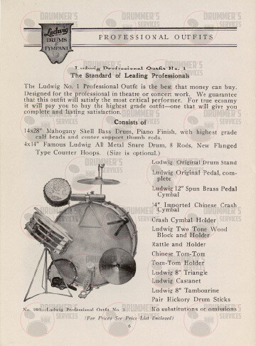 Ludwig Drum Catalog - 1923