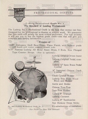 Ludwig Drum Catalog - 1923
