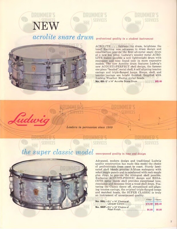 Ludwig Drum Catalog - 1964