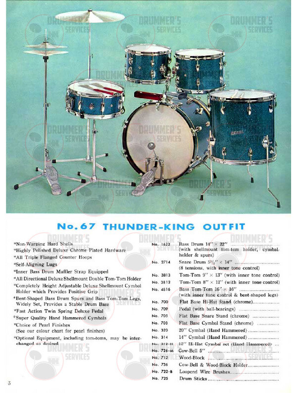 Pearl Drums Catalog - 1968
