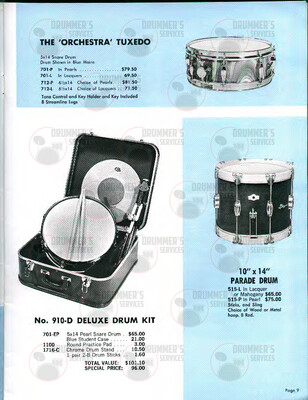 Camco Drum Catalog - 1970's