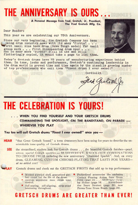 Gretsch Drum Catalog - 1958
