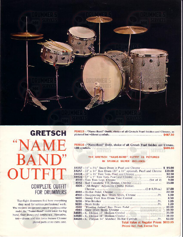 Gretsch Drum Catalog - 1961 (Supplemental)
