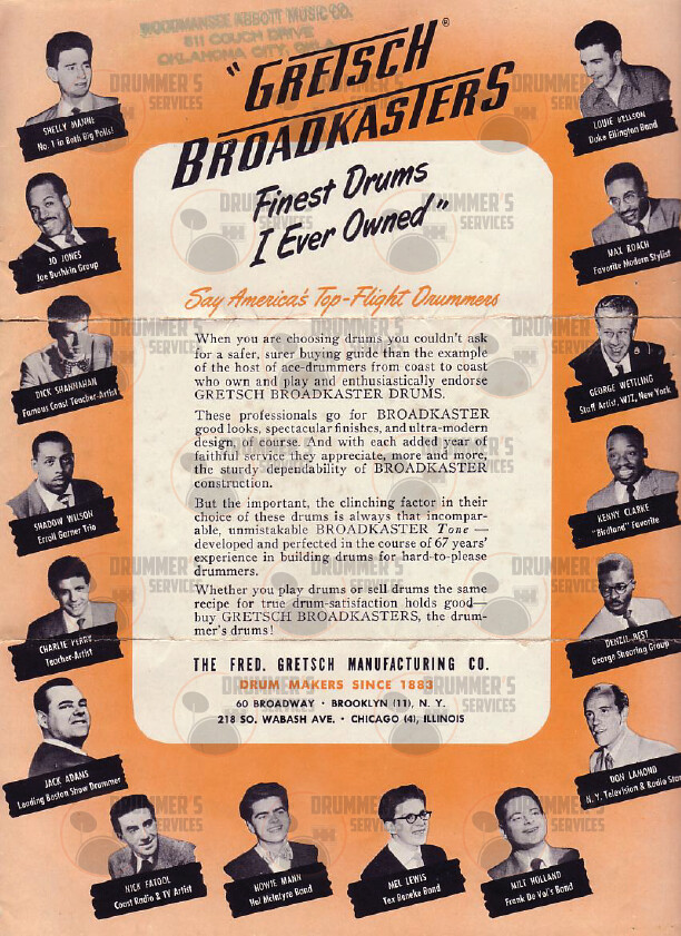 Gretsch Drum Catalog - 1950