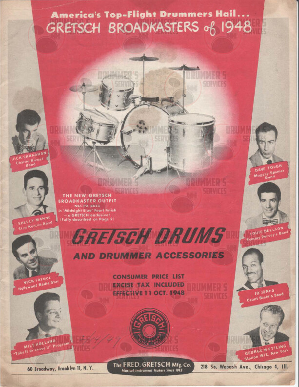 Gretsch Drum Catalog - 1948