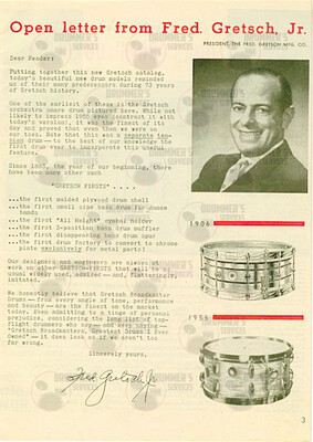 Gretsch Drum Catalog - 1955