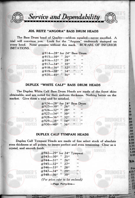 Duplex Drum Catalog (Unknown)