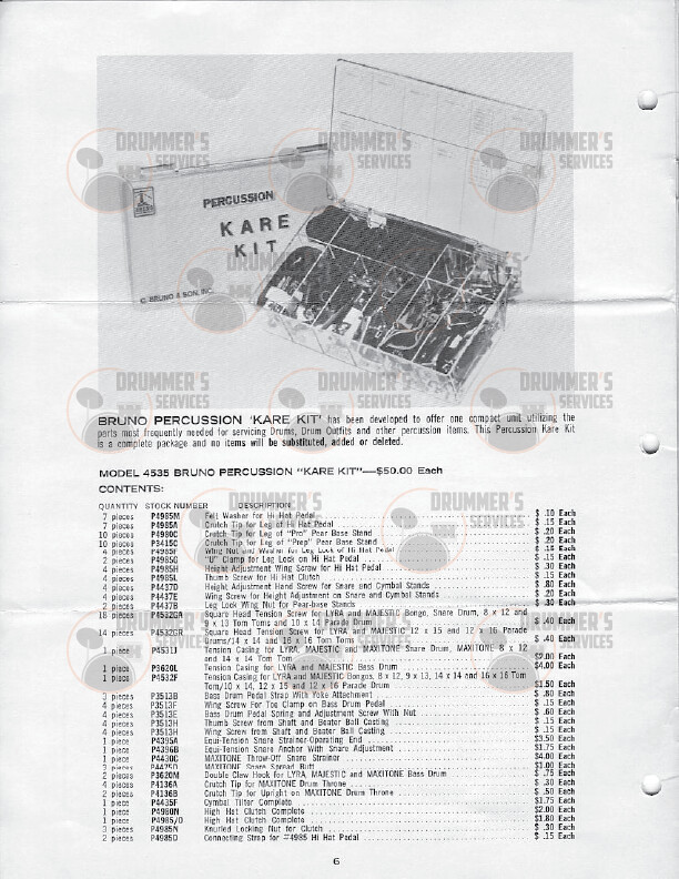 Bruno Drum Catalog on Paper (Unknown)