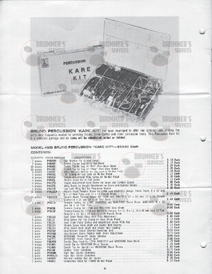 Bruno Drum Catalog on Paper (Unknown)