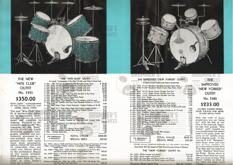 Leedy Drum Catalog - 1940's (Supplemental)