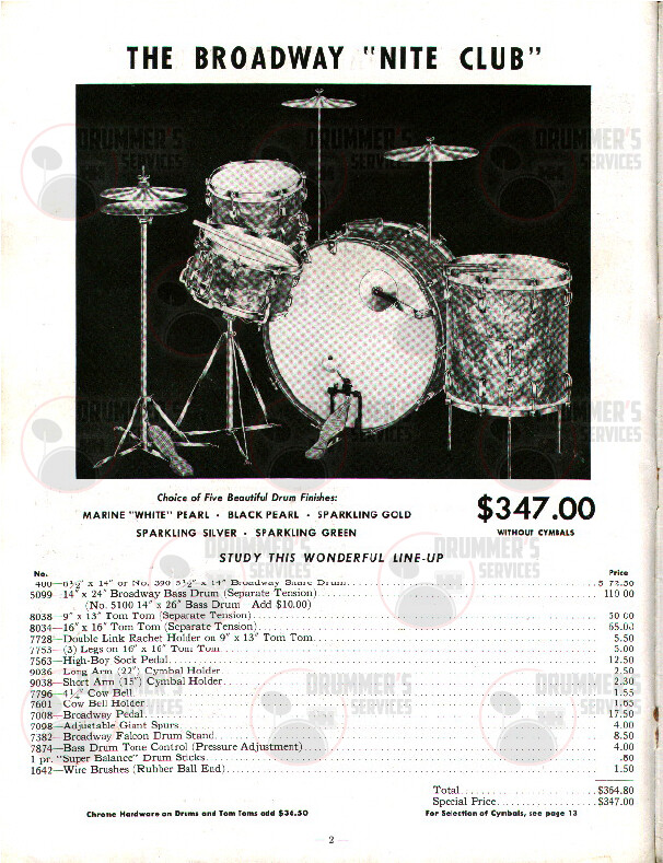 Leedy Drum Catalog - 1949