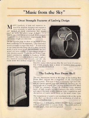 Ludwig Drum Catalog - 1924 (Aero Kraft)
