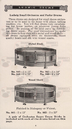 Ludwig Drum Catalog - 1922A