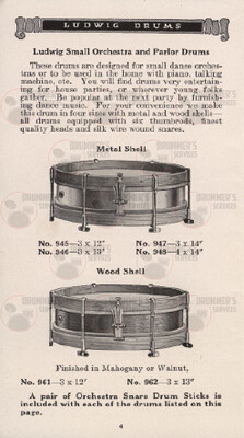 Ludwig Drum Catalog - 1922A