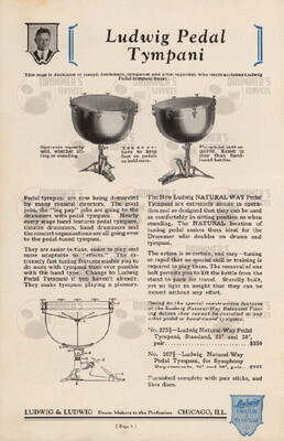 Ludwig Drum Catalog - 1928
