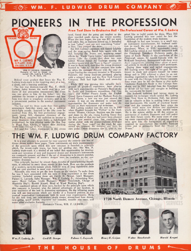 Ludwig (WFL) Drum Catalog - 1937 - WFL &quot;Orange&quot;