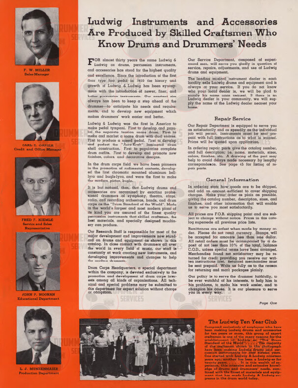 Ludwig Drum Catalog - 1938
