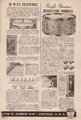 Ludwig Drum Catalog - 1939A - WFL "Red"