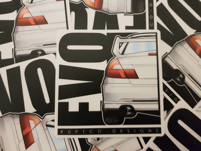 Mitsubishi Evo V Standard Sticker Square