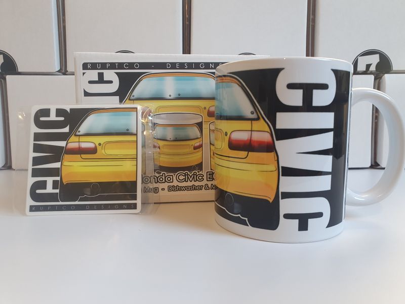 Honda Civic EG Mug & Sticker Box Set