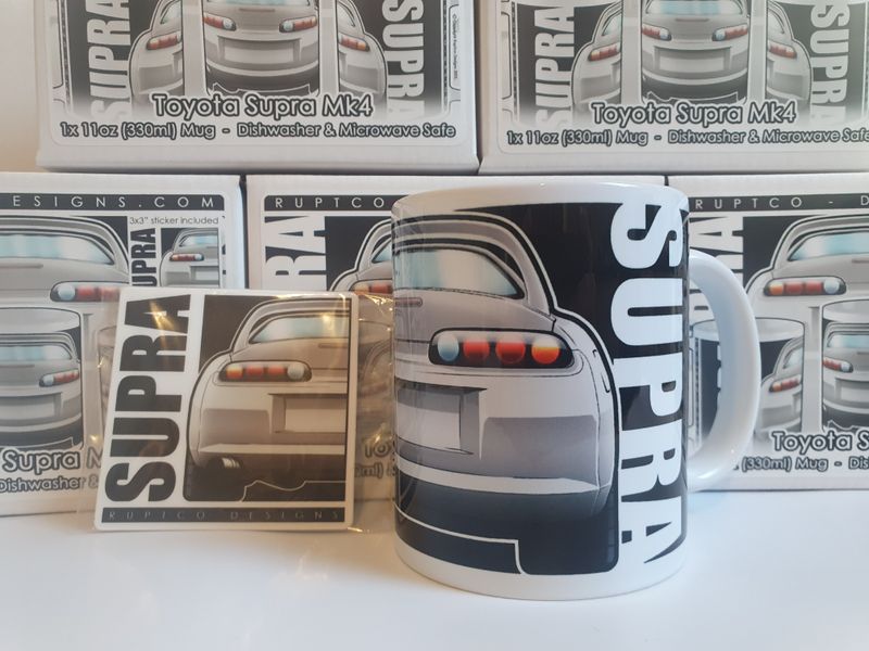Toyota Supra Mk4 Mug & Sticker Box Set