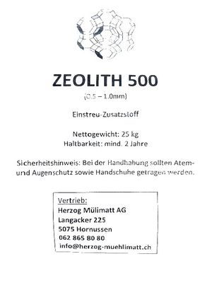 Granulés de roche zéolite 25 kg