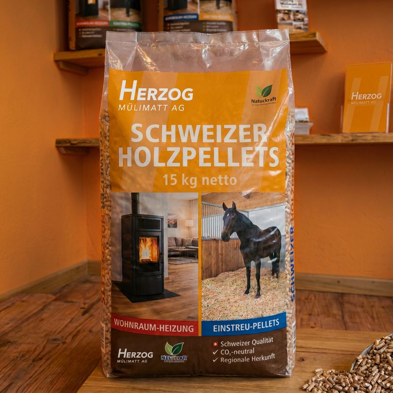 Cavallets wood pellets 15 kg per bag
