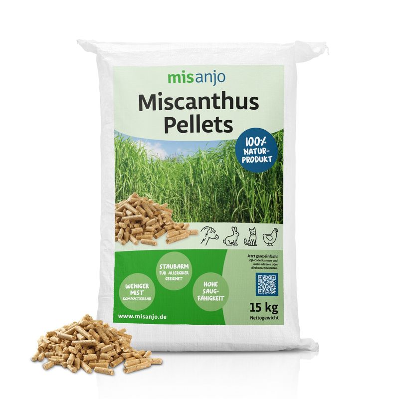 Miscanthus pellets 15 kg/Bag