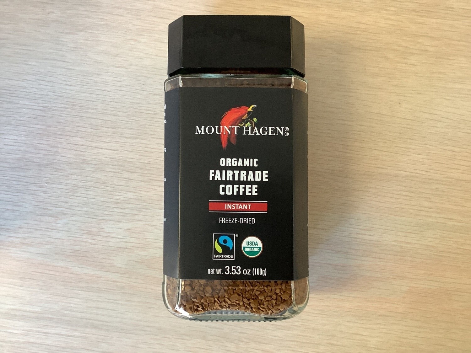 MOUNT HAGEN COFFEE INSTANT ORGANIC REGULAR 3.53 OZ JAR