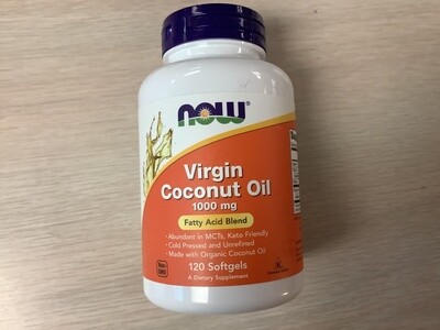 NOW COCONUT OIL 1000MG 120 SGELS