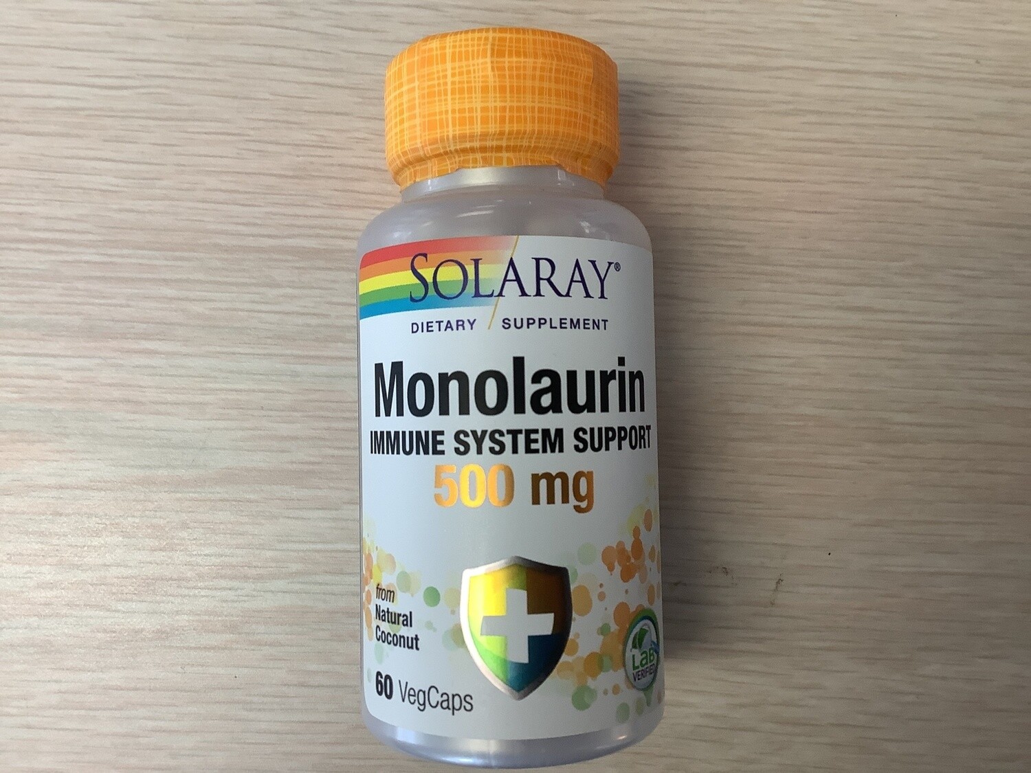 SOLARAY Monolaurin, Veg Cap (Btl-Plastic) 500mg 60ct