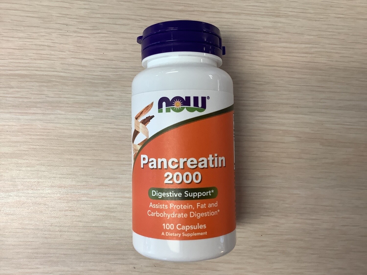 NOW PANCREATIN 200mg 10X 100 CAPS