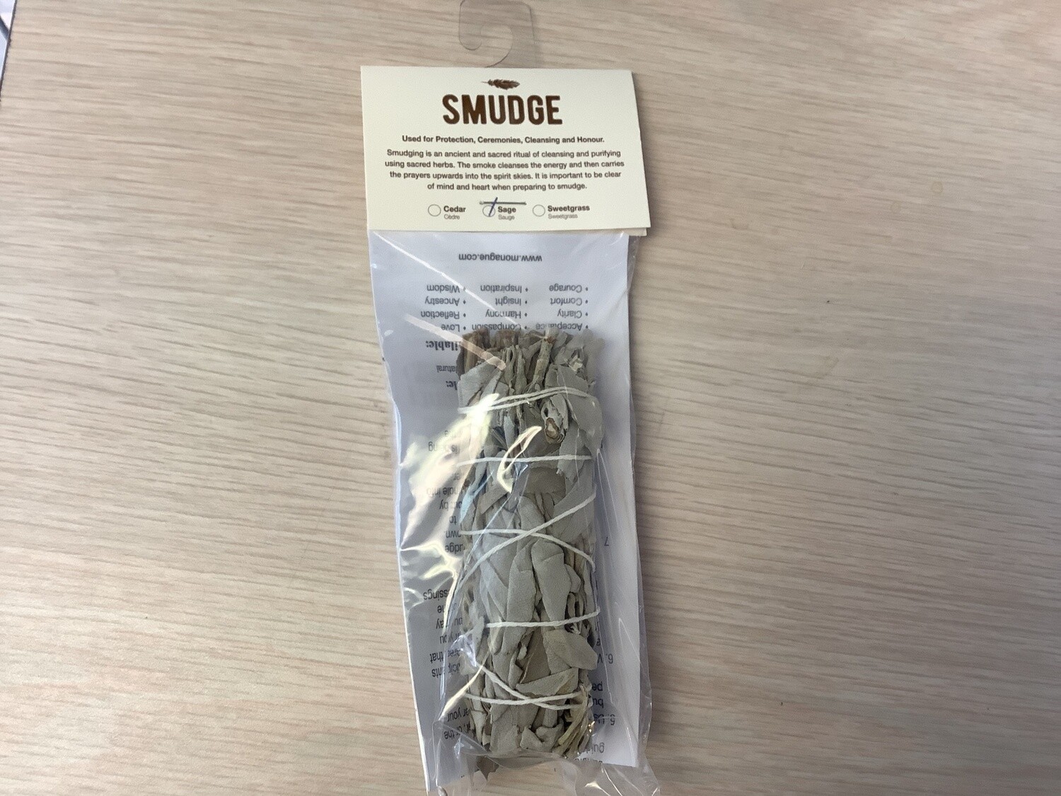 MONAGUE SMALL SAGE SMUDGE STICK 4 IN