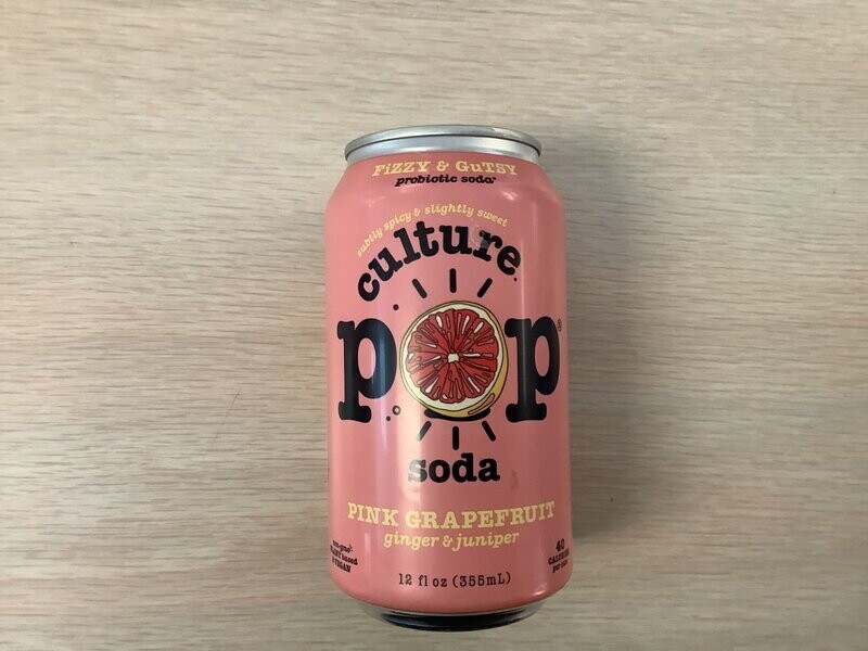 CULTURE POP PROBIOTIC SODA PINK GRAPEFRUIT 12 OZ single