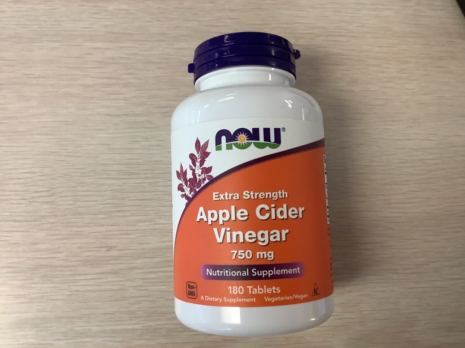 NOW APPLE CIDER VINEGAR 750MG 180 TABLETS