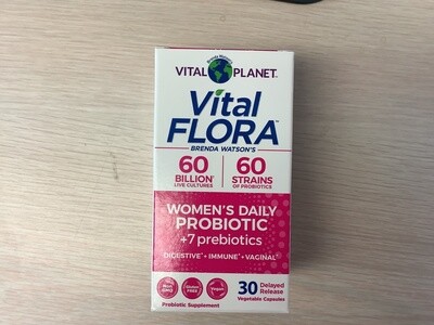 VITAL PLANET VITAL FLORA  WOMENS PROBIOTIC 60 BIL / 60 STR 30 VCAPS DR REFRIGERATED