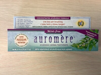 AUROMERE TOOTHPASTE MINT FREE 4.16 OZ