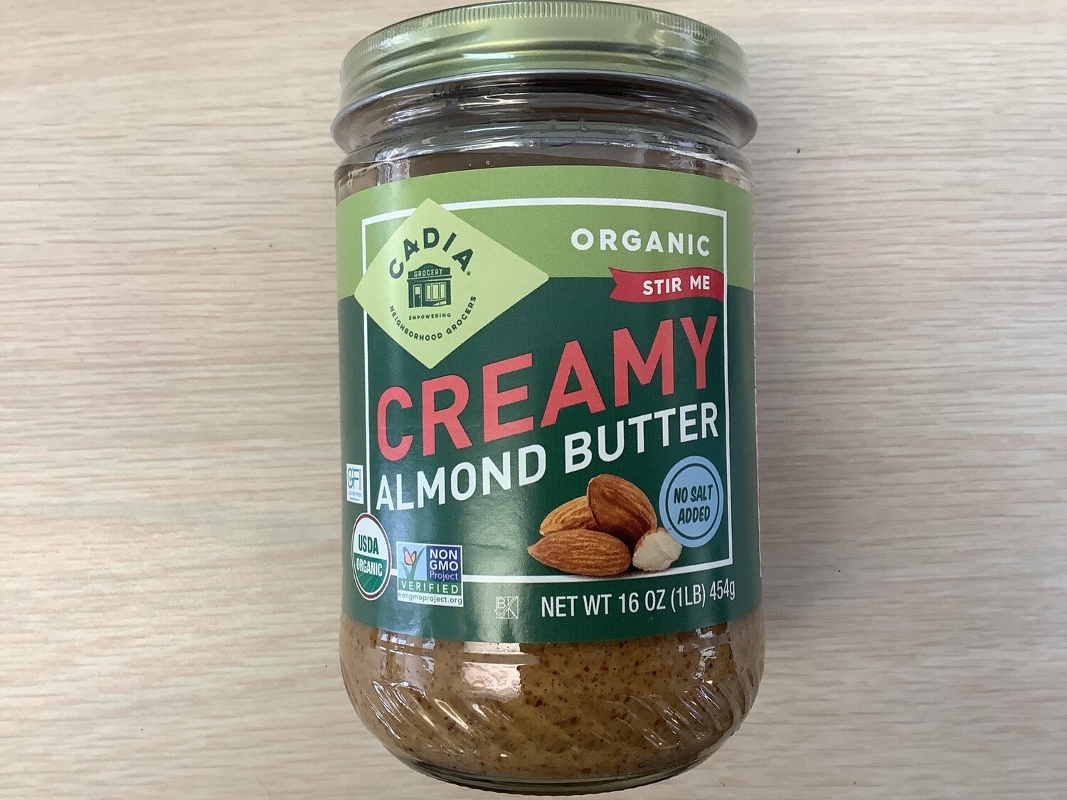 CADIA ALMOND BUTTER CREAMY ORGANIC 16 OZ