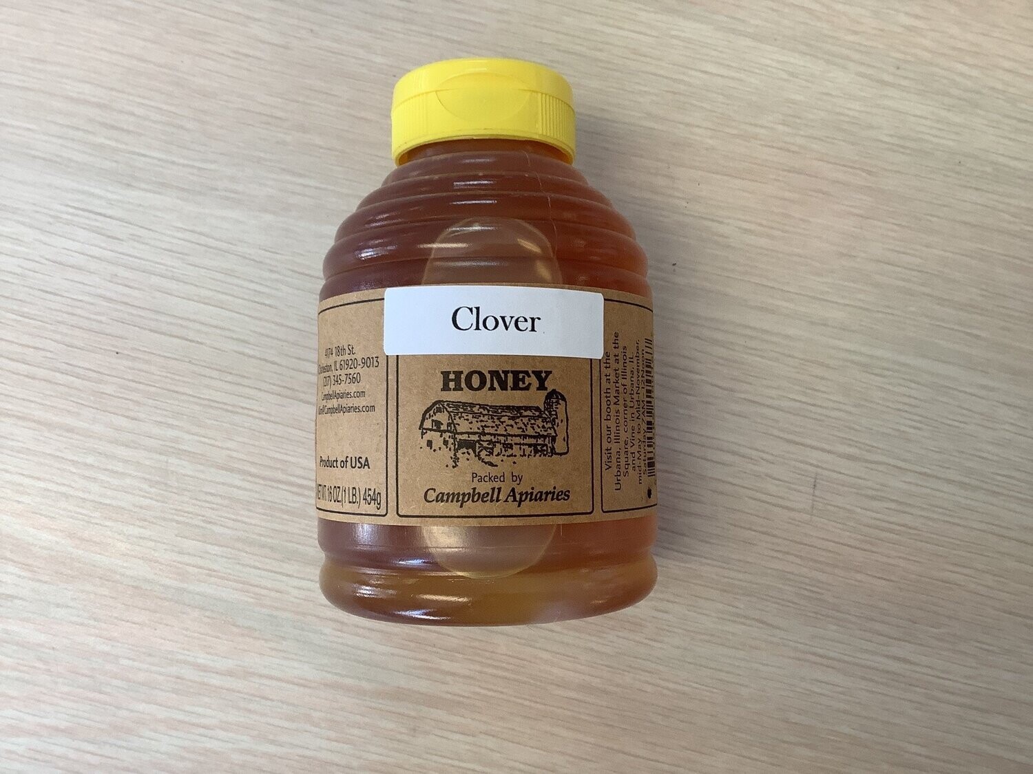 CAMPBELL APIARIES 16 OZ CLOVER HONEY (LOCAL)