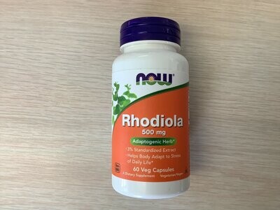 NOW RHODIOLA 500MG EXTRACT 3% 60 VCAPS