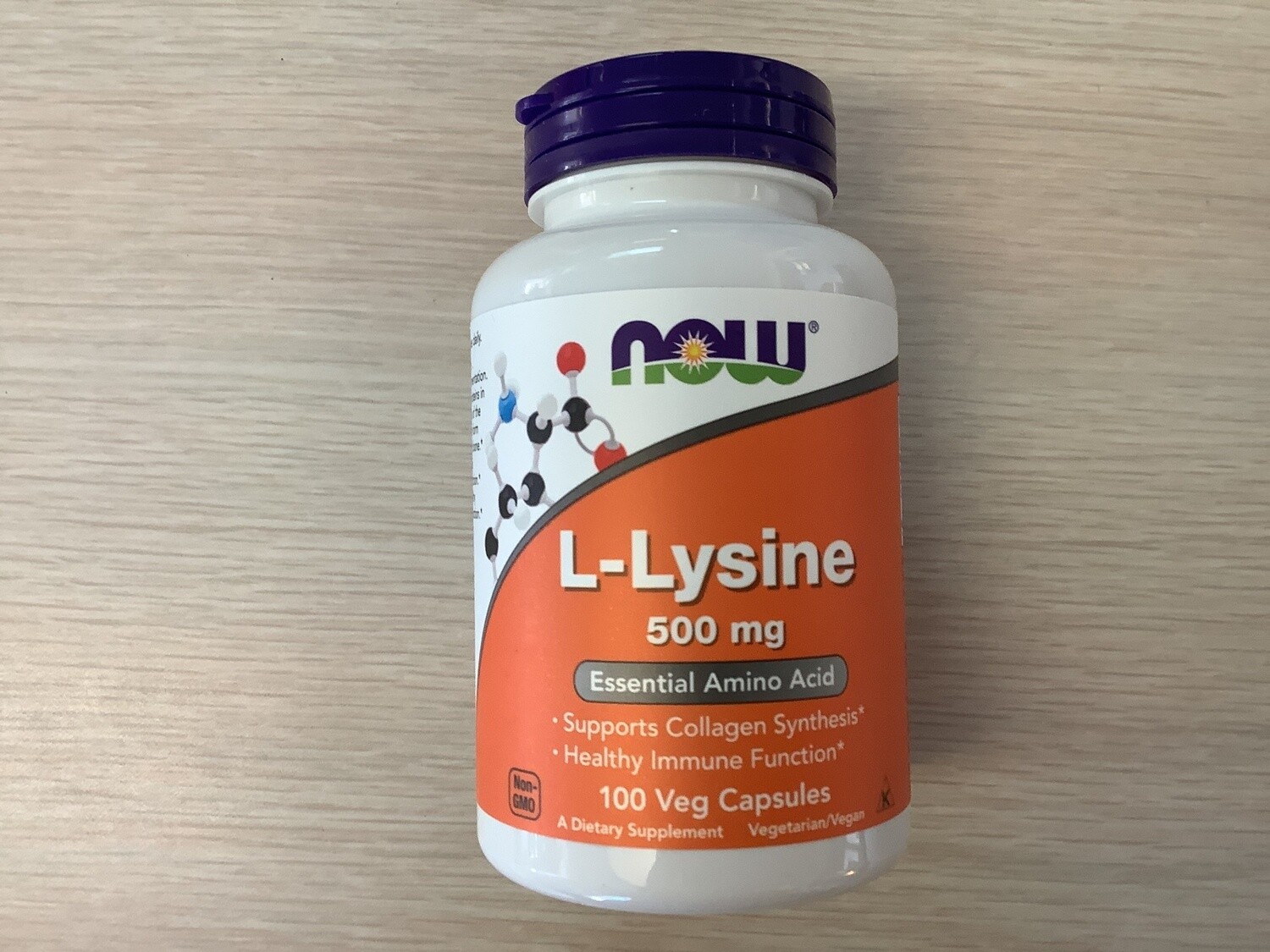 NOW L-LYSINE 500mg 100 VEG CAPS