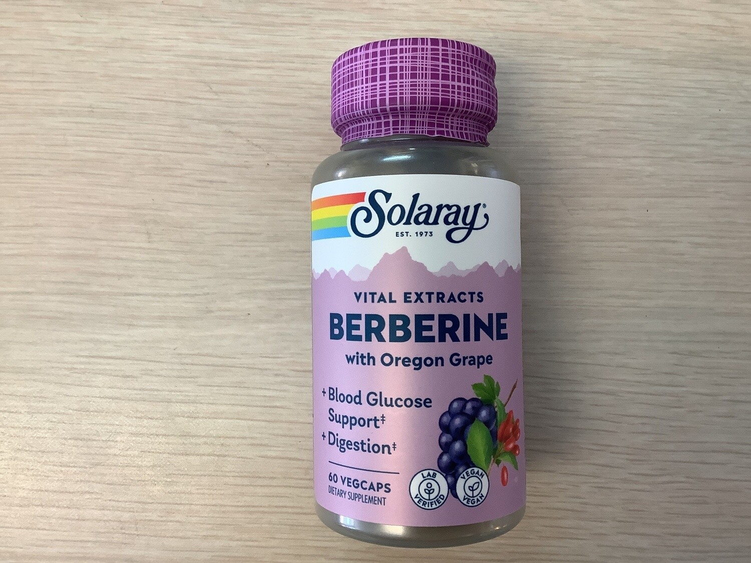 SOLARAY Guaranteed Potency Berberine Root Extract 250 mg 60 vcaps