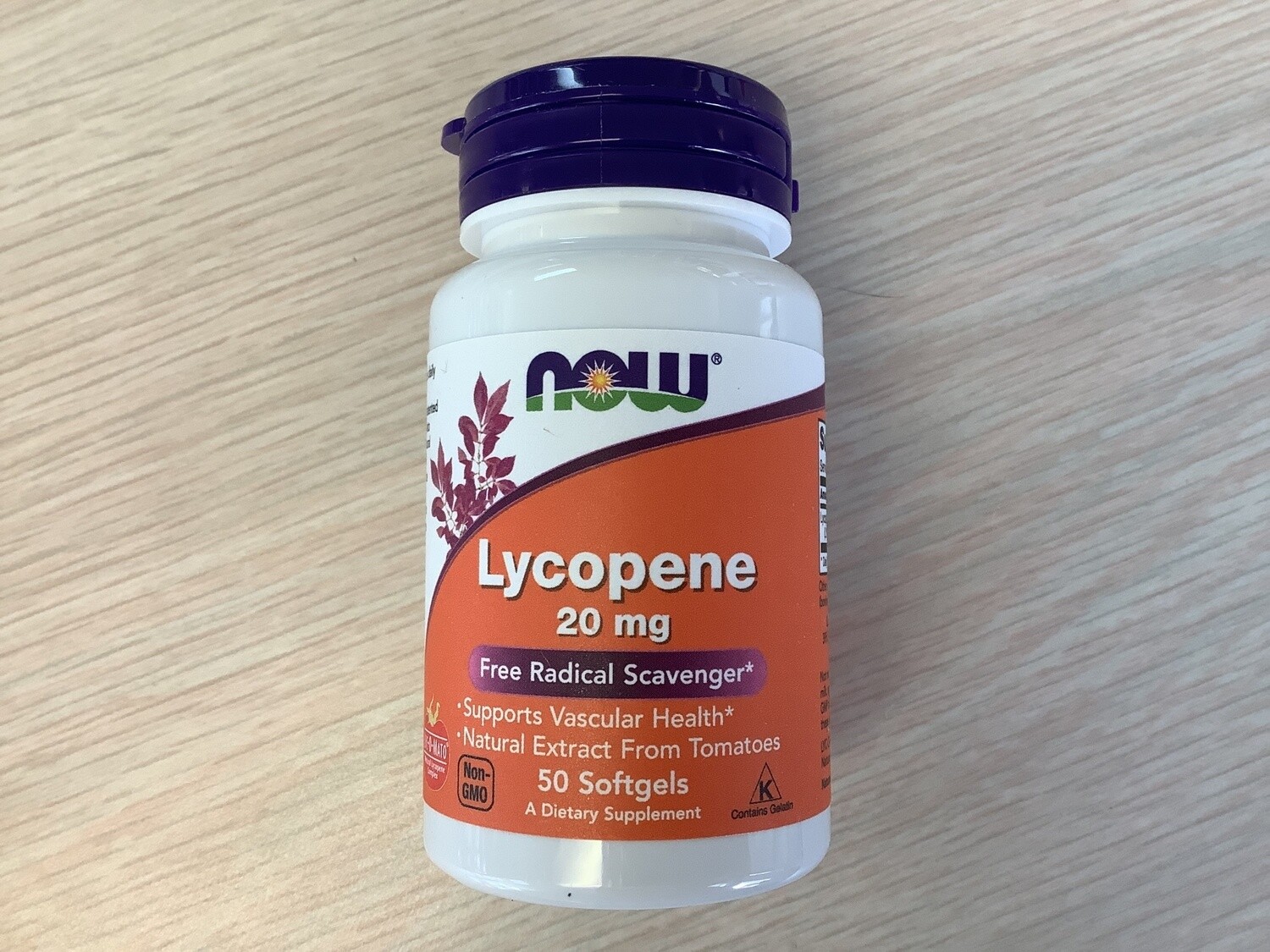 NOW LYCOPENE 20 MG  50 SGELS