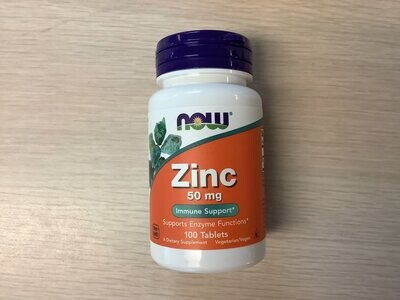 NOW ZINC GLUCONATE 50mg 100 TABS