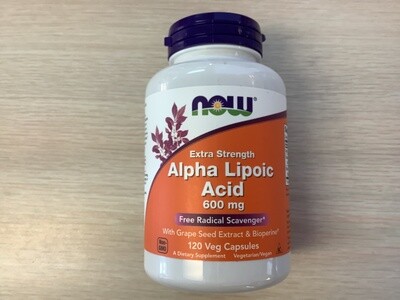 NOW ALPHA LIPOIC ACID EXTRA STRENGTH 600mg  120 VCAPS