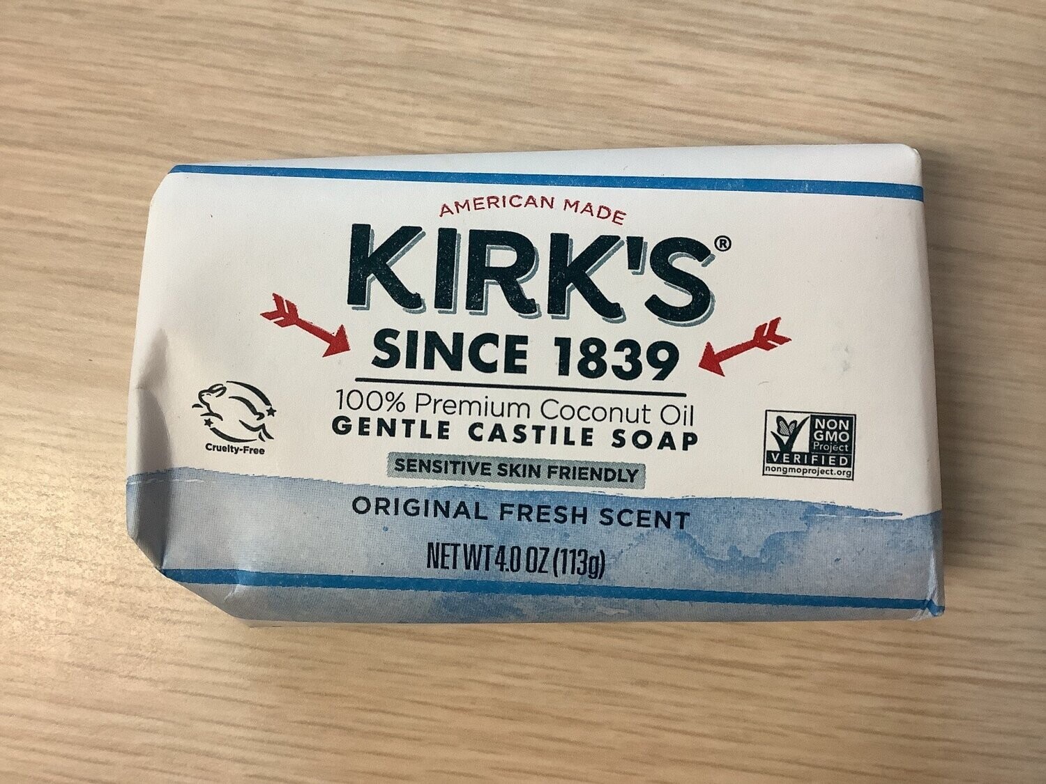 KIRKS BAR SOAP COCONUT OIL FRESH SCENT 4 oz